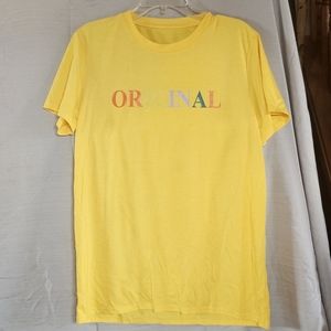 Bright yellow t-shirt